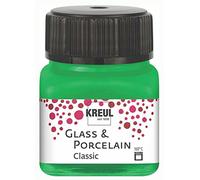 Kreul 16223 - Glass & Porcelain Classic Vert, en Pot de 20 ML, Peinture Brillante pour Verre et Porcelaine à Base d'eau, séchage Rapide, Opaque