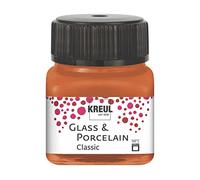 Kreul 16248 - Glass & Porcelain Classic metallic Kupfer, en pot de 20 ml, peinture brillante pour verre et porcelaine à base d'eau, séchage rapide, opaque