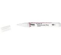KREUL 16441-Glass Pen Classic Fine, Blanc, Pointe indéformable, épaisseur de Trait env. 1-2 mm, Peinture Opaque pour Verre et Porcelaine, Couleur résistante à la lumière, 10068544, White, Medium