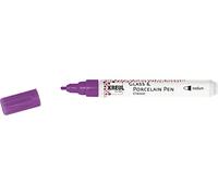 Kreul 16464 - Glass & Porcelain Pen Classic Medium, Lilas, Pointe avec épaisseur de Trait env. 2-4 mm, Crayon de Peinture pour Porcelaine Opaque et résistant à la lumière