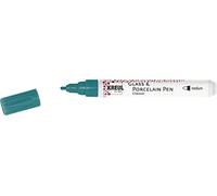 Kreul 16467 - Glass & Porcelain Pen Classic Medium, Turquoise, Pointe avec épaisseur de Trait env. 2-4 mm, Crayon de Peinture pour Porcelaine Opaque et résistant à la lumière
