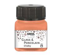 Kreul 16633 - Glass & Porcelain Chalky Terracotta Earth, 20 ml verre, doux - Peinture mate pour verre et porcelaine à base d'eau, séchage rapide, opaque