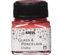KREUL 16634 KREUL Peinture pour verre et porcelaine Chalky, Cozy Red