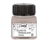 Kreul 16641 - Glass & Porcelain Chalky Noble Nougat, 20 ml verre, doux - Peinture mate pour verre et porcelaine à base d'eau, séchage rapide, opaque