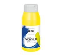 KREUL 17001 - Solo Goya Triton Peinture Acrylique Jaune Clair véritable, Flacon de 750 ML, séchage Rapide et Mat, Peinture à Base d'eau, qualité Studio, Bon Pouvoir Couvrant et Bon rendement