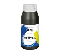 KREUL 17009 - Solo Goya Triton Peinture acrylique Noir Flacon de 750 ml Séchage rapide avec un aspect mat Qualité étude Peinture à base d’eau polyvalente, opaque et économique