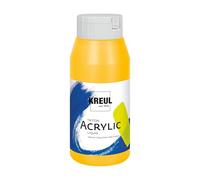 Kreul 17035 - Solo Goya Triton Peinture Acrylique Jaune Cadmium Clair, Flacon de 750 ML, séchage Rapide et Mat, Peinture à Base d'eau, qualité Studio, Bon Pouvoir Couvrant et Bon rendement