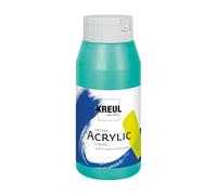 KREUL 17081 - Triton Acrylic Liquid Turquoise de cobalt 750 ml, Peinture acrylique de qualité supérieure pour études, à caractère légèrement fluide, séchage mat profond