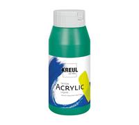 KREUL 17082 - Triton Acrylic Liquid Vert Turquoise 750 ml, Peinture acrylique de qualité supérieure pour études, à caractère légèrement fluide, séchage en profondeur mat
