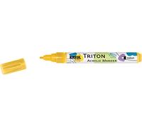 KREUL 17710 - Triton Acrylic Marker medium, jaune maïs, épaisseur de trait 1 à 3 mm, pour lignes et écritures, séchage satiné, résistant aux intempéries sur supports absorbants