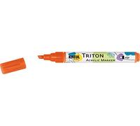 Kreul 17802 - Triton Acrylic Marker edge, orange véritable, pointe biseautée, épaisseur de trait env. 1 à 4 mm, à base d'eau, marqueur acrylique pour la création sur papier, bois, pierre, etc.
