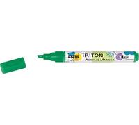 KREUL 17806 - Triton Acrylic Marker edge, vert permanent, pointe biseautée, épaisseur de trait env. 1 à 4 mm, marqueur acrylique pour décorer le papier, le bois, la pierre et bien plus encore
