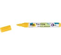 Kreul 17810 - Triton Acrylic Marker edge, jaune maïs, pointe biseautée, épaisseur de trait env. 1 à 4 mm, à base d'eau, marqueur acrylique pour la création sur papier, bois, pierre, etc.
