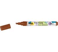 Kreul 17812 - Triton Acrylic Marker edge, brun oxyde foncé, pointe biseautée, épaisseur de trait env. 1 à 4 mm, marqueur acrylique pour décorer le papier, le bois, la pierre et bien plus encore