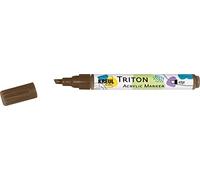 Kreul 17816 - Triton Acrylic Marker edge, brun havane, pointe biseautée, épaisseur de trait env. 1 à 4 mm, marqueur acrylique pour décorer le papier, le bois, la pierre et bien plus encore