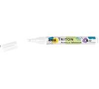 Kreul 17817 - Triton Acrylic Marker edge, blanc, pointe biseautée avec épaisseur de trait env. 1 à 4 mm, à base d'eau, marqueur acrylique pour décorer le papier, le bois, la pierre, etc.