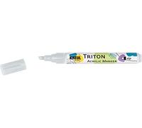 Kreul 17829 - Triton Acrylic Marker edge en argent, pointe biseautée avec épaisseur de trait env. 1 à 4 mm, à base d'eau, marqueur acrylique pour décorer le papier, le bois, la pierre, etc.