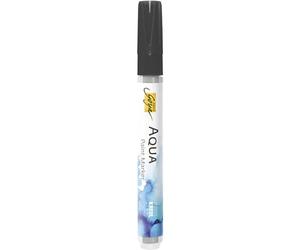 Kreul 18111 - Solo Goya Aqua Paint Marker Noir, Crayon d'artiste avec Pointe Pinceau élastique et système de bâtonnets en Fibres, Peinture Soluble dans l'eau, pour Esquisser et colorier