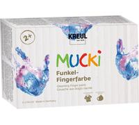 KREUL 2319 KREUL Peinture aux doigts étincelante "MUCKI", 150 ml, lot de 6