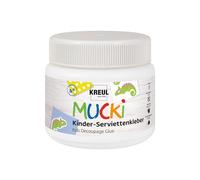 KREUL 24391-MUCKI 150 ML-Colle spéciale Enfants Lavable pour la Technique des Serviettes avec des propriétés sensitives, Plastic, Colorless, Taille Unique
