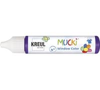 Kreul 24409 - Mucki Window Color, violet, 29 ml, peinture pour fenêtre à base d'eau, sans paraben, sans gluten, sans lactose, végétalien, facilement coloriable, lavable
