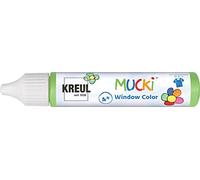 KREUL 24412 - Mucki Window Color, vert clair, 29 ml, peinture pour fenêtre à base d'eau, sans paraben, sans gluten, sans lactose, végétalien, facilement coloriable, lavable