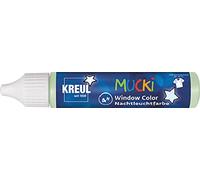 KREUL 24436 - Mucki Window Color peinture luminescente nocturne, stylo 29 ml, peinture pour fenêtres à base d'eau, végétalien, facile à peindre, lavable