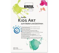 KREUL 27501 - Paper Kids Art pour peindre et dessiner, DIN A4, 20 feuilles, papier artistique pour enfants, blanc, surface lisse, pour les crayons, la peinture au doigt et les travaux manuels