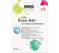 KREUL 27502 - Paper Kids Art pour peindre et dessiner, DIN A3, 20 feuilles, papier artistique pour enfants, blanc, surface lisse, pour crayons, peinture au doigt et bricolage