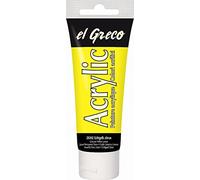 Kreul 28302 - El Greco Acrylic, tube de 75 ml en citron, peinture acrylique brillante hautement pigmentée, qualité d'étude, peut être peinte avec du beurre, pour une peinture pâteuse