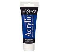Kreul 28312 - El Greco Acrylic, tube de 75 ml en bleu outremer, peinture acrylique brillante, hautement pigmentée, qualité d'étude, peut être peinte avec du beurre, pour une peinture pâteuse