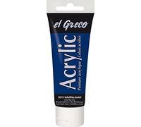 Kreul 28313 - El Greco Acrylic, tube de 75 ml en bleu cobalt foncé, peinture acrylique hautement pigmentée, brillante, qualité d'étude, peut être peinte avec du beurre, pour la peinture pâteuse