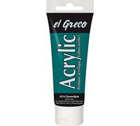 Kreul 28316-75 ml El Greco Acrylic en vert oxyde de chrome, peinture acrylique brillante hautement pigmentée, peut être peinte avec du beurre, pour une peinture pâteuse