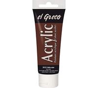 Kreul 28332 - El Greco Acrylic, tube de 75 ml en terre d'ombre naturelle, peinture acrylique brillante hautement pigmentée, peut être peinte avec du beurre, pour une peinture pâteuse