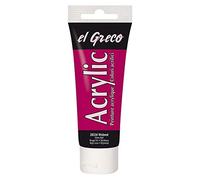 KREUL 28334 EL Greco Tube de peinture acrylique pigmentée, Bordeaux, 75 ml - Version Allemande