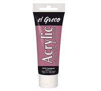 Kreul 28339 - El Greco Acrylic, tube de 75 ml en magenta gris, peinture acrylique brillante hautement pigmentée, qualité d'étude, peut être peinte avec du beurre, pour une peinture pâteuse