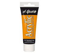 KREUL 28361 - El Greco Acrylic, tube de 75 ml en orange fluorescent, peinture acrylique brillante, hautement pigmentée, qualité d'étude, peut être peinte avec du beurre, pour une peinture pâteuse