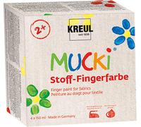 C. Kreul - Gouache textile pour doigts MUCKI - 150 ml - Kit de 4