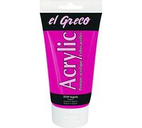 Kreul 28509 - El Greco Acrylic, Tube de 150 ML en Magenta, Peinture Acrylique Brillante hautement pigmentée, qualité d'étude, Peut être Peinte avec du Beurre, pour Une Peinture pâteuse