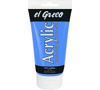 Kreul 28511 - El Greco Acrylic, Tube de 150 ML en Bleu Clair, Peinture Acrylique Brillante hautement pigmentée de qualité étude, Peut être Peinte avec du Beurre, pour Une Peinture pâteuse