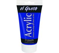 Kreul 28512 - El Greco Acrylic, Tube de 150 ML en Bleu Outremer, Peinture Acrylique Brillante, hautement pigmentée, qualité d'étude, Peut être Peinte avec du Beurre, pour Une Peinture pâteuse