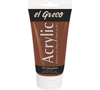 Kreul 28522 - El Greco Acrylic, Tube de 150 ML en Terre d'ombre brûlée, Peinture Acrylique Brillante, très pigmentée, Peut être Peinte avec du Beurre, pour Une Peinture pastose