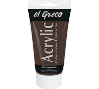 Kreul 28523 - El Greco Acrylic, Tube de 150 ML en Brun vandyck, Peinture Acrylique Brillante hautement pigmentée de qualité étude, Peut être Peinte avec du Beurre, pour Une Peinture pâteuse