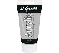 Kreul 28550 - El Greco Acrylic, Tube de 150 ML en Argent, Peinture Acrylique Brillante hautement pigmentée, qualité d'étude, Peut être Peinte avec du Beurre, pour Une Peinture pâteuse