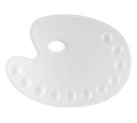 Palette de peinture SOLO Goya, plastique, ovale, blanc