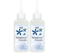 KREUL 42702 - Window Color blanc neige 80 ml, peinture pour fenêtres à base d'eau, avec surface structurée, pour verre, miroirs, carrelages et autres surfaces lisses (Lot de 2)