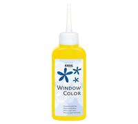 KREUL 42706 - Window Color jaune soleil 80 ml, peinture pour fenêtres à base d'eau, avec surface structurée, pour verre, miroirs, carrelages et autres surfaces lisses