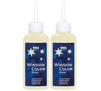 KREUL 42740 - Window Color Jaune Fluo 80 ML, Peinture pour fenêtres à Base d'eau, avec Surface structurée, pour Verre, miroirs, carrelages et Autres Surfaces Lisses (Lot de 2)