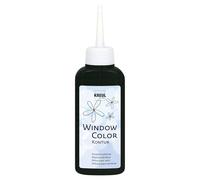 KREUL 42774 - Window Color Peinture contour pour fenêtre Noir Flacon de 80 ml Pour une meilleure délimitation des motifs Pour surfaces lisses (verre, miroir, carrelage)
