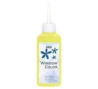 Kreul 42781-Window Color Jaune Vif 80 ML, Peinture pour fenêtres à Base d'eau, structurée, pour Verre, miroirs, carrelages et Autres Surfaces Lisses, 640963, Yellow
